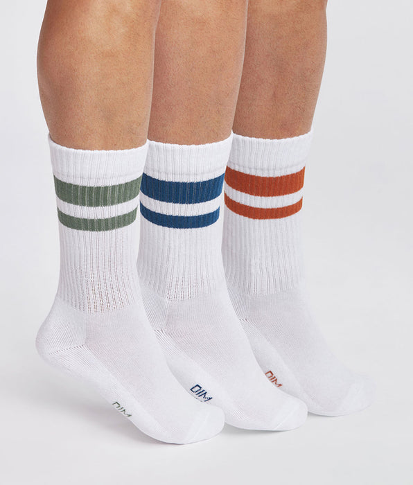 DANISH ENDURANCE Retro Kuitlengte Sokken, Katoenen Gestreepte DANISH ENDURANCE Retro Kuitlengte Sokken, Katoenen Gestreepte