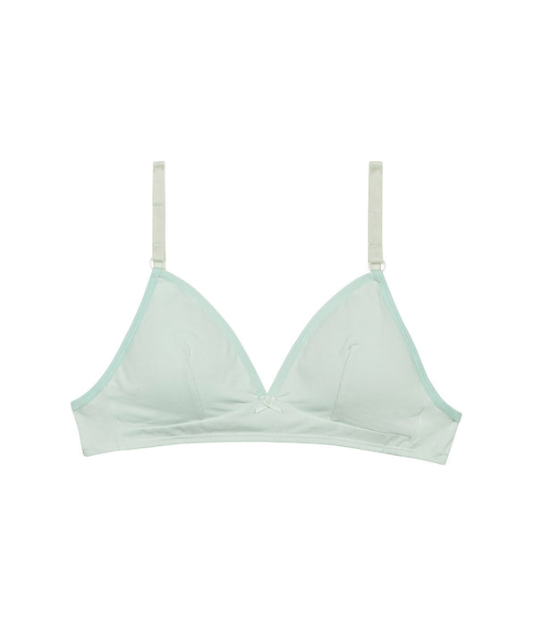 DIM Soutien-gorge triangle sans armature en coton bio Bleu Pastel Skin Care
