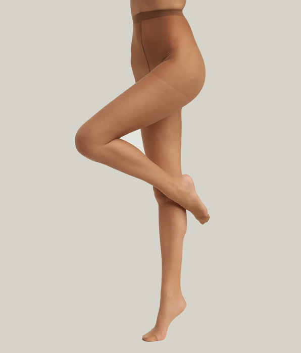 DIM Lot de 3 collants femme en voile transparent Beige Dim Trio Rouge