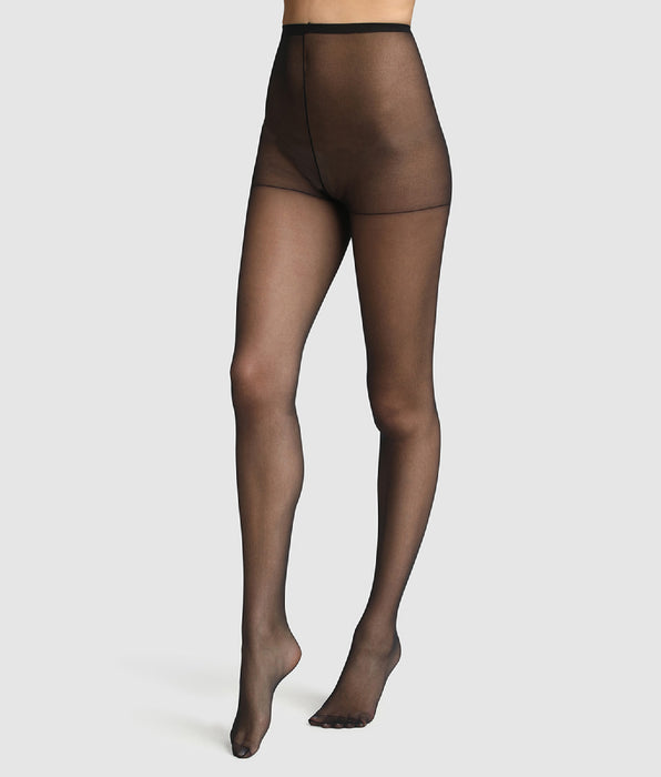 DIM Collant Noir pour Femme Trio Rouge