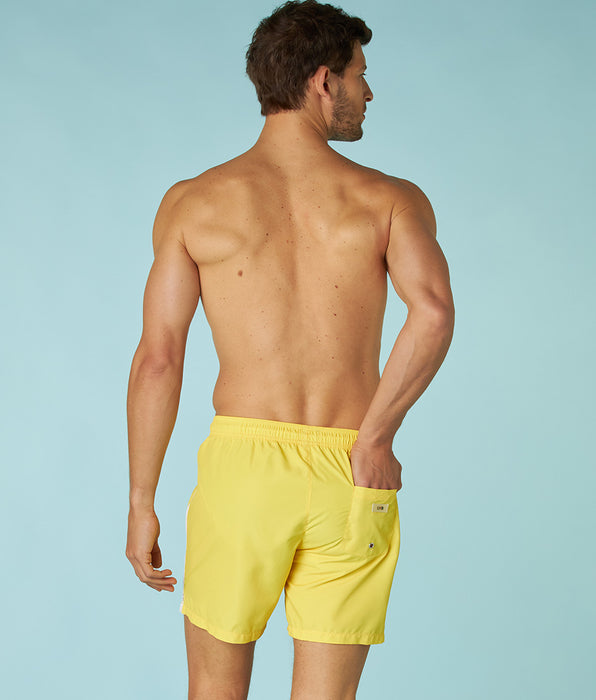 DIM Short de bain jaune pastel pour homme