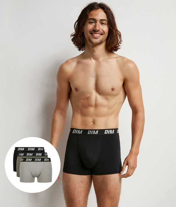 DIM Set van 3 boxershorts voor heren met actieve thermoregulatie Activewear Groen