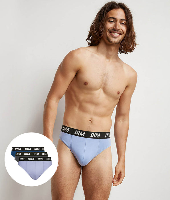 DIM Lot de 3 slips homme à thermorégulation active Bleu Regul Activ