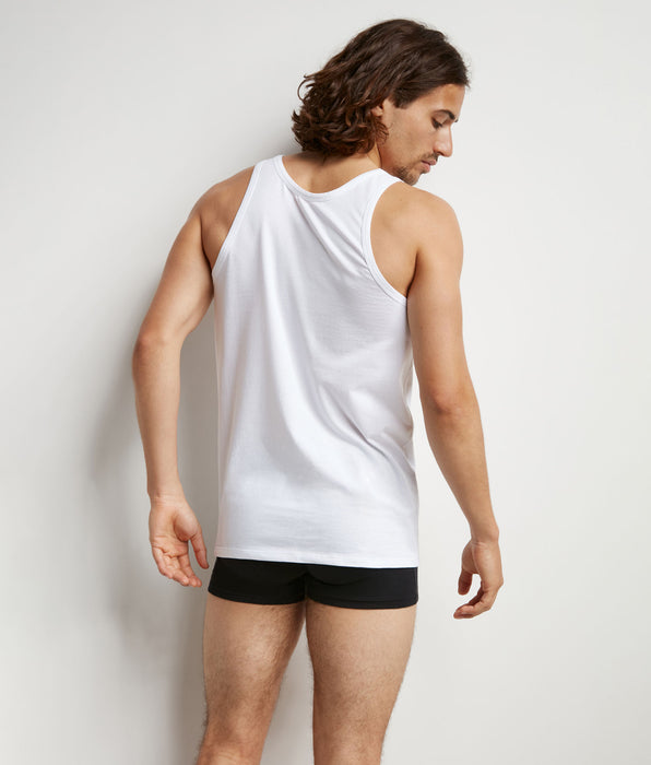 DIM Lot de 2 débardeurs homme thermorégulateur en coton Blanc Regul Activ