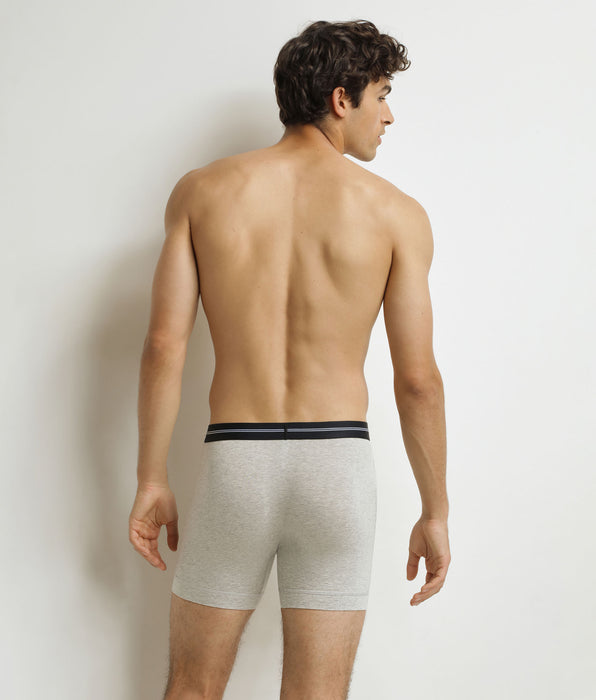 DIM Heren Lange Boxer Dim Pictogrammen Heather Grijs
