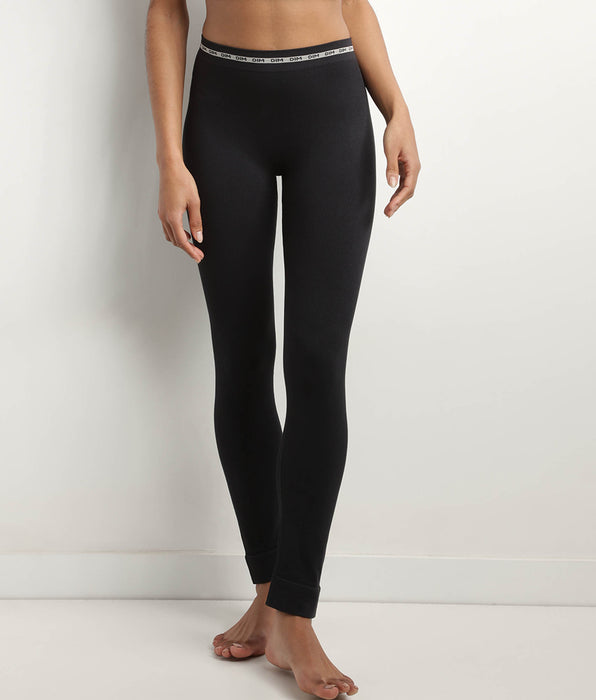 DIM Zwarte geribde legging DIM Icons Seamless voor dames