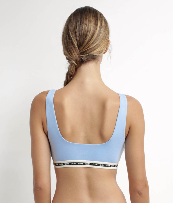 DIM Modaal katoenen damesbeha Bleu Azur DIM Icons Essentiel