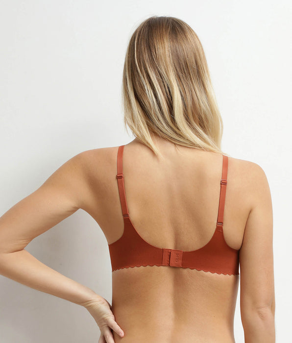 DIM Soutien-gorge foulard à armatures en microfibre brun Body Touch