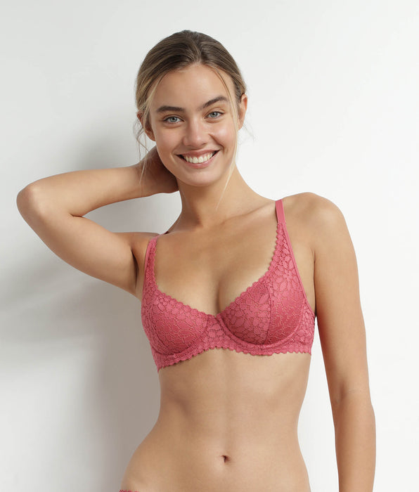 DIM Beugel full cup in gebloemd kant Rose Daily Dentelle