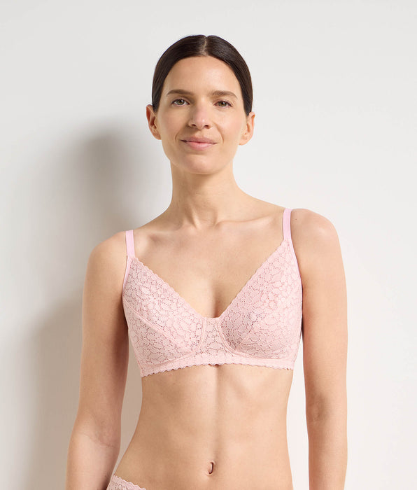 DIM Daily Dentelle beugelloze beha in bloesemroze