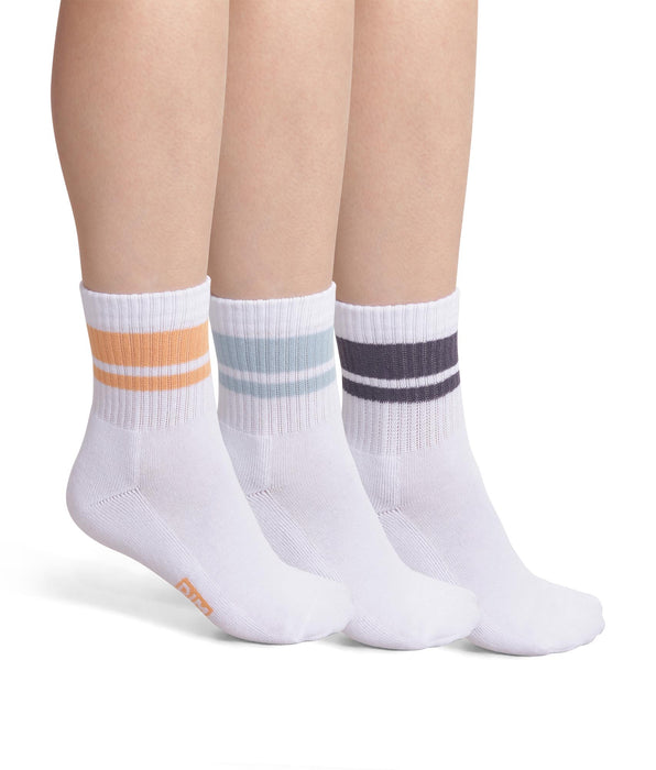 DIM Set van 3 paar kindersokken Blauw Perzik Dim Sport