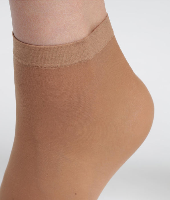 DIM Set van 2 paar halfdoorzichtige gerecyclede kaneelsokken Dim Good