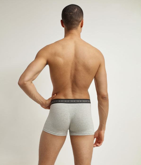 DIM Set van 3 boxershorts van biologisch katoen voor Heren Zwart Grijs DIM Good