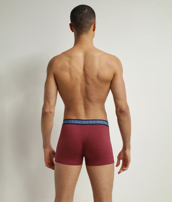 DIM Set van 3 DIM Good boxershorts van biologisch katoen Blauw Rood Denim