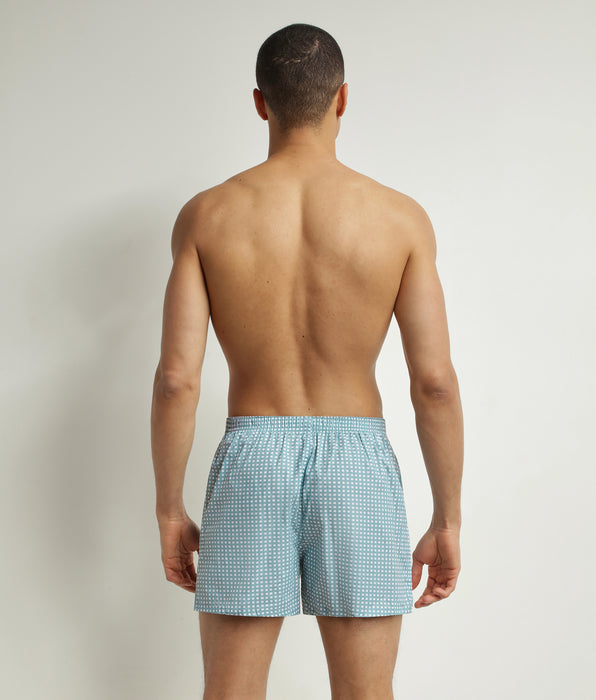 DIM Set van 2 rood-groene biokatoenen losse boxershorts met Vichy-patroon DIM Good