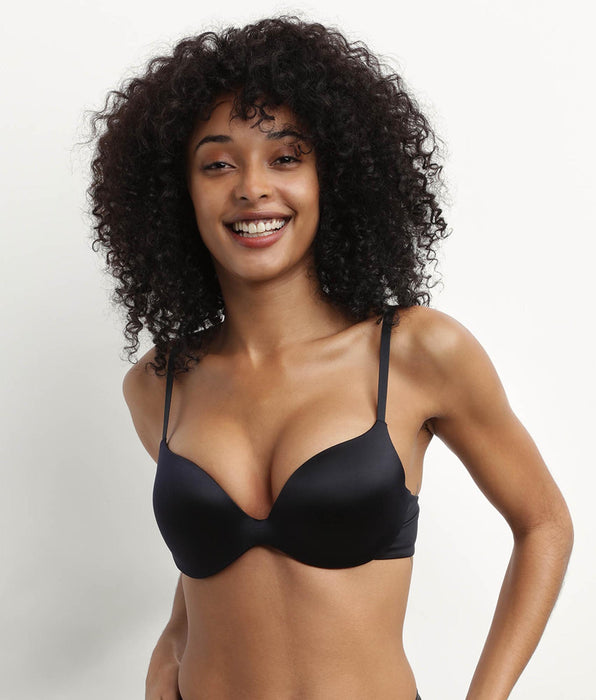 DIM Zwarte push-up bh van microvezel DIM Comfort Collection