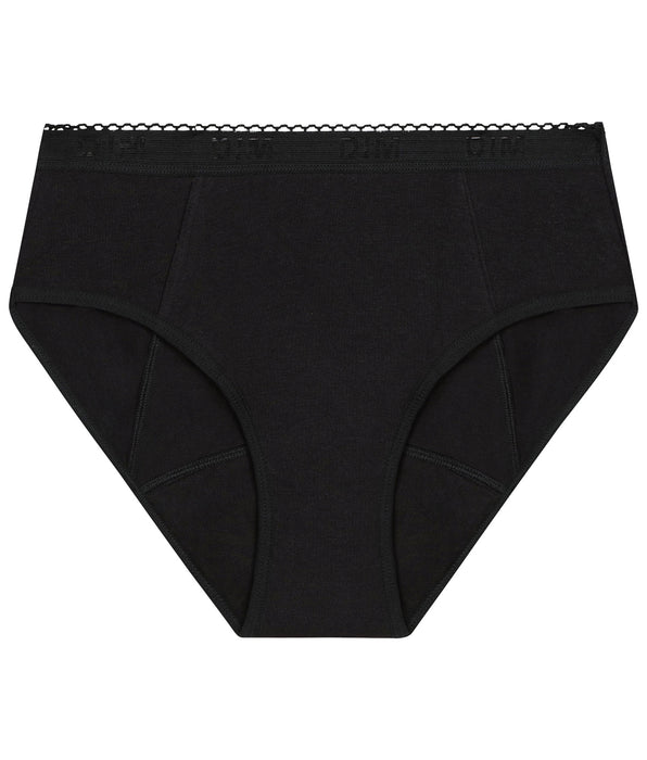 DIM Menstruatie Shorty Biologisch Katoen Zwart Zeer zware vloei Dim Protect