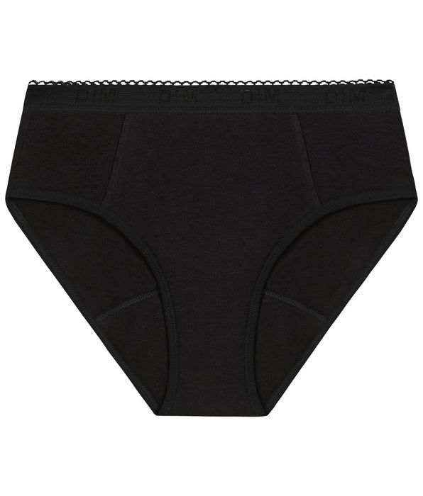 DIM Menstruatieslip meisje biologisch katoen Zwart Zeer zware vloei Dim My Protect