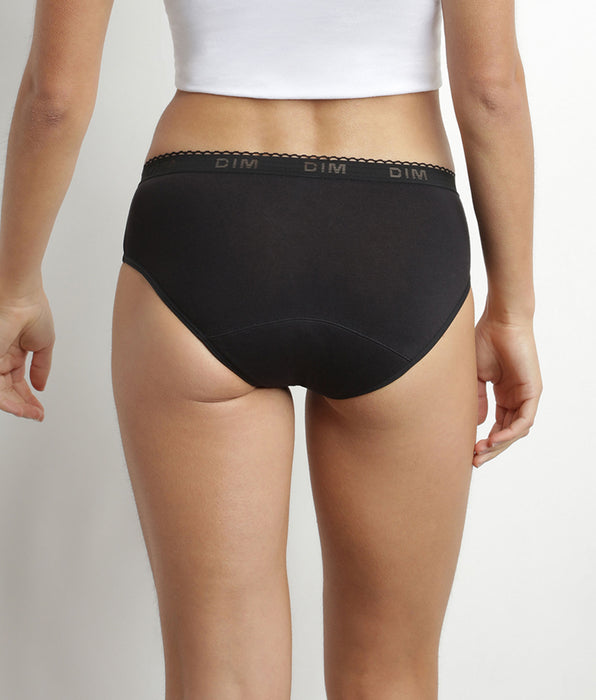 DIM Menstruatieslip Biologisch Katoen Zwart Zeer zware vloei DIM Protect