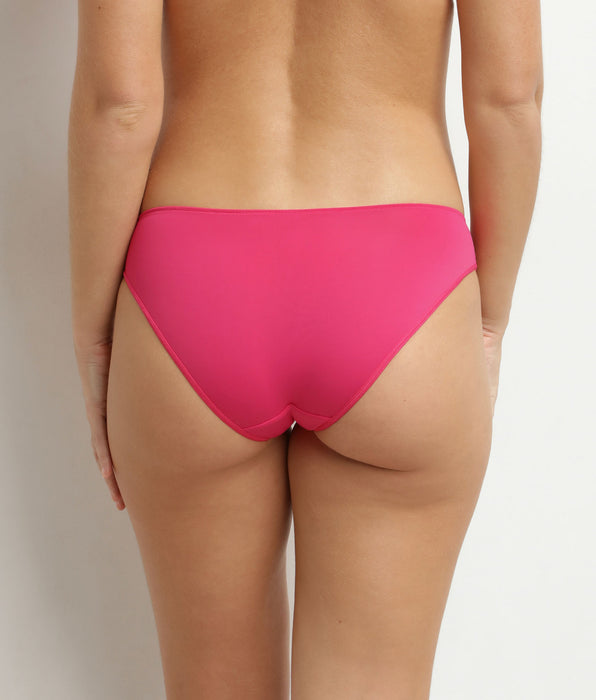 DIM Fuchsia kanten en gebloemde visnetpanty Dim Féminine
