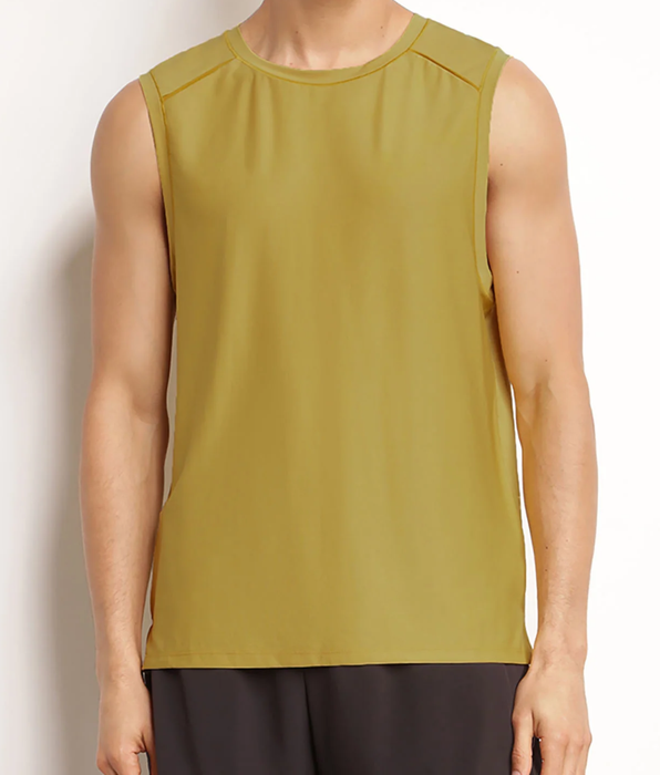 DIM Heren sporttanktop van ademend materiaal Olive DIM Move