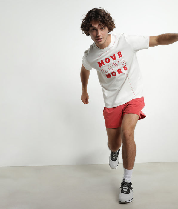 DIM Heren sportshorts van ademende stof Rood DIM Move