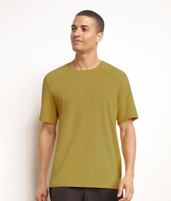 DIM Heren sport T-shirt in ademende Olive DIM Move stof