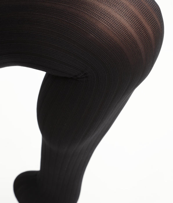 DIM Half doorzichtige panty's met platte ribboord Zwart DIM Style