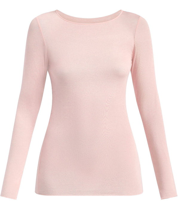 DIM Zachtroze Thermal Light T-shirt met ronde hals