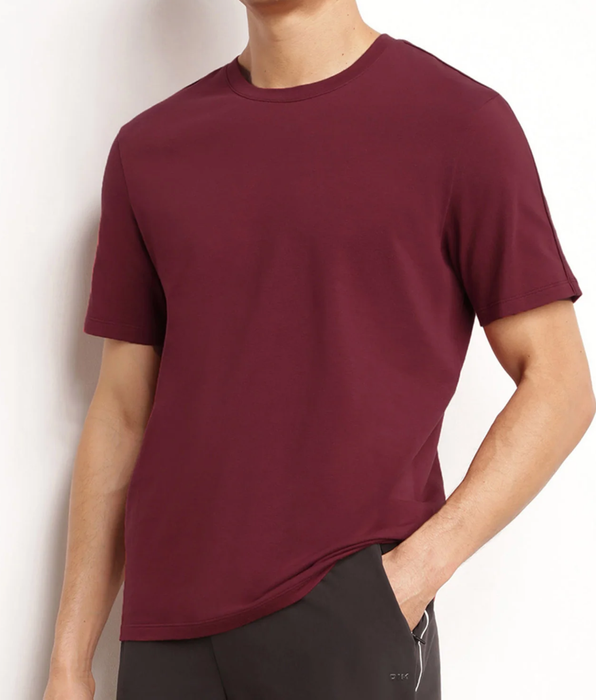 DIM Heren thermoregulerend sport T-shirt in DIM Move bordeaux jersey