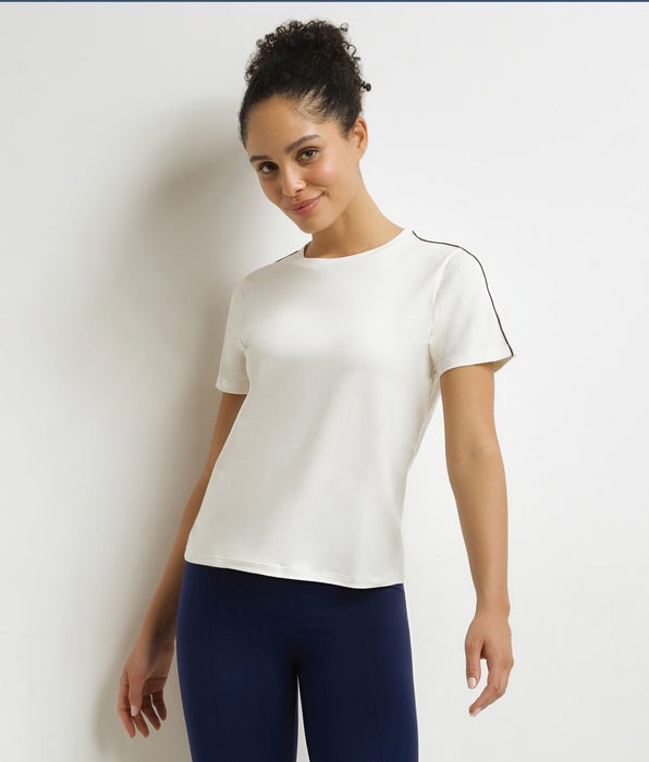 DIM Dames sport T-shirt in thermoregulerende jersey Ecru DIM Move