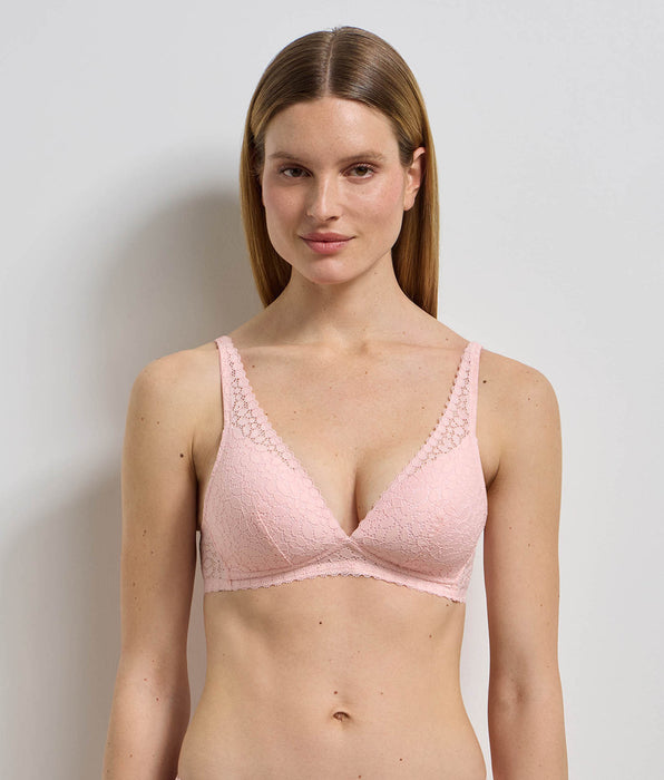 DIM Soutien-gorge triangle paddé sans armatures rose pétale Daily Dentelle
