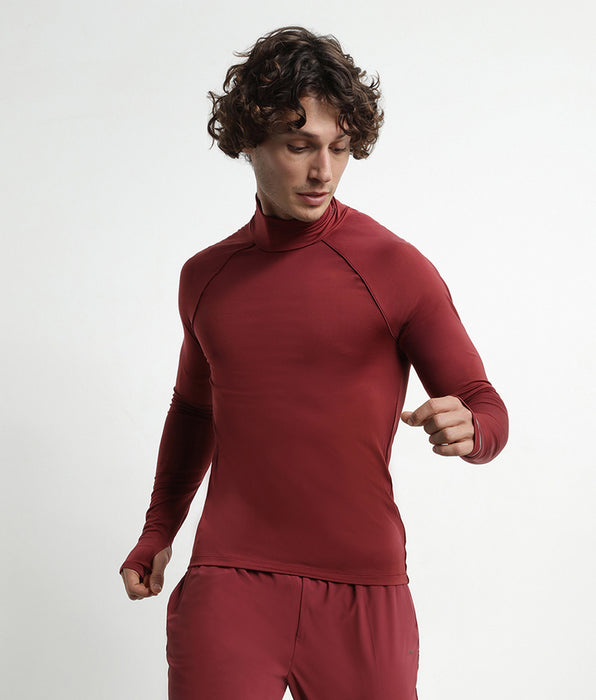 DIM Heren sport tops met hoge kraag in Bordeaux microvezel DIM Move