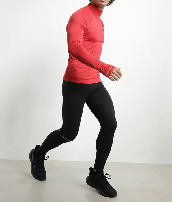 DIM Heren sport tops met hoge kraag in microvezel DIM Move Rood