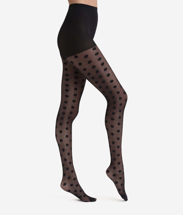 DIM Dames panty's met grote zwarte stippen DIM Style
