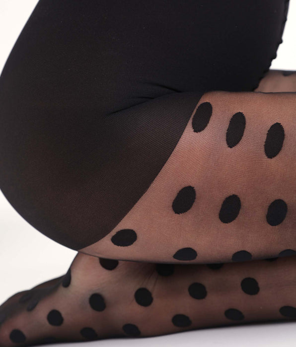 DIM Dames panty's met grote zwarte stippen DIM Style