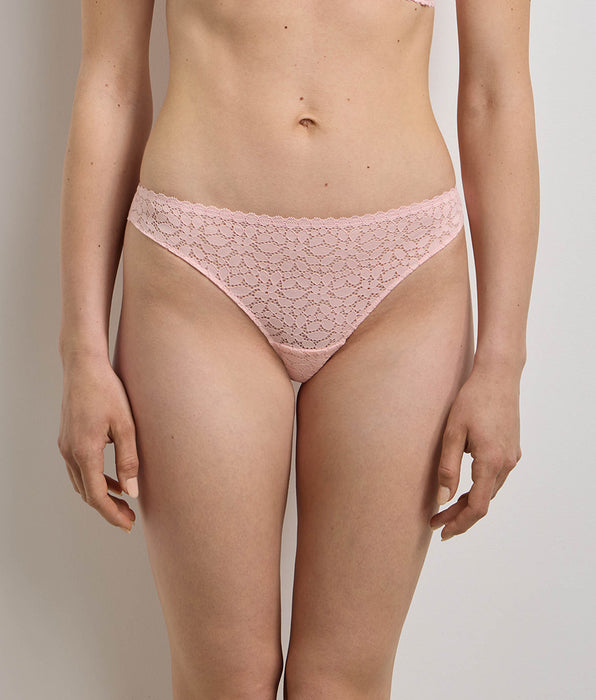 DIM Tanga rose pétale Daily Dentelle