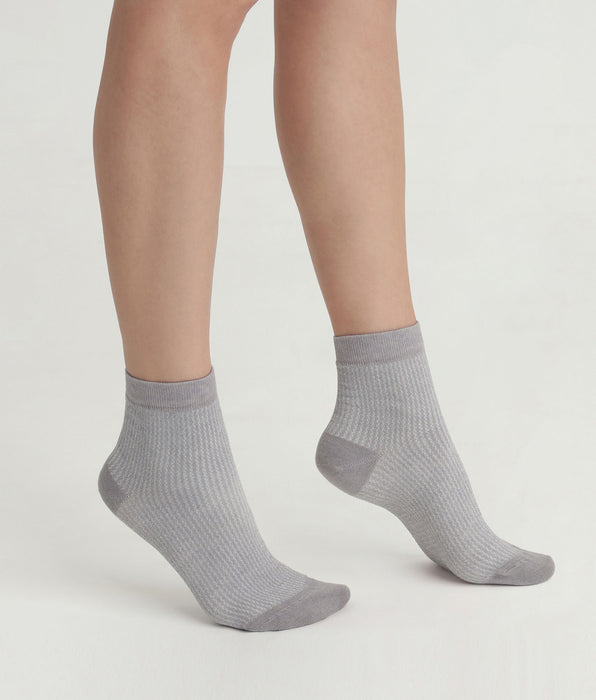 DIM Dames sokken in taupe en zilver Lurex Dim Mode
