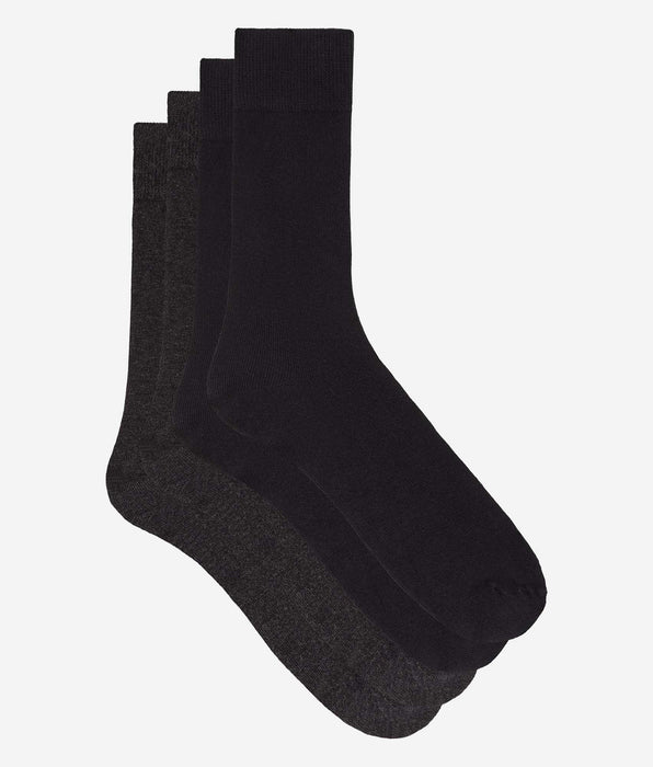 DIM Lot de 2 chaussettes homme coton gris anthracite Thermo
