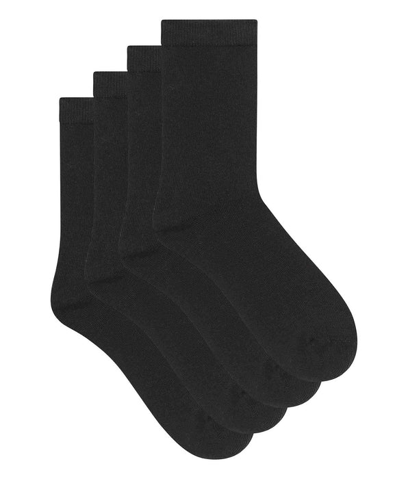 DIM Warme zwarte thermofleece kousen voor kinderen