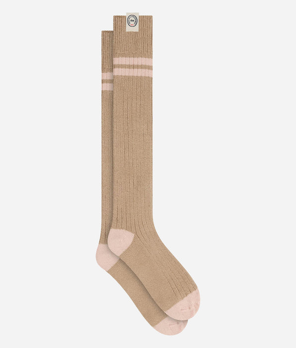 DIM Chaussettes hautes coton taupe profond DIM x Ines de la Fressange