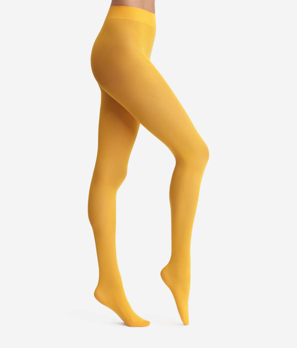 DIM Gele ondoorzichtige panty 50D Dim x Inès de la Fressange