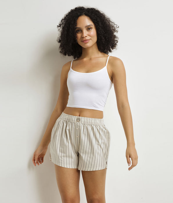 DIM Grijs gestreepte damesboxershort Dim x Inès de La Fressange
