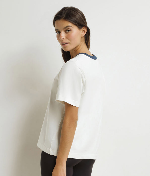 DIM Dames-T-shirt parelmoerblauw Dim x Inès de La Fressange
