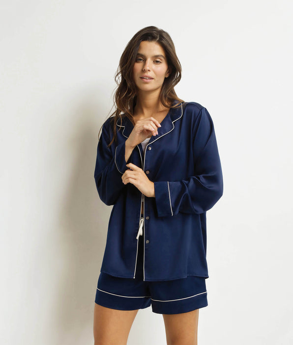 DIM Pyjamashort voor dames Midnight Blue Don't Disturb
