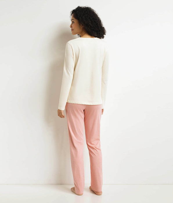 DIM Ensemble pyjama pantalon femme Beige Don’t Disturb