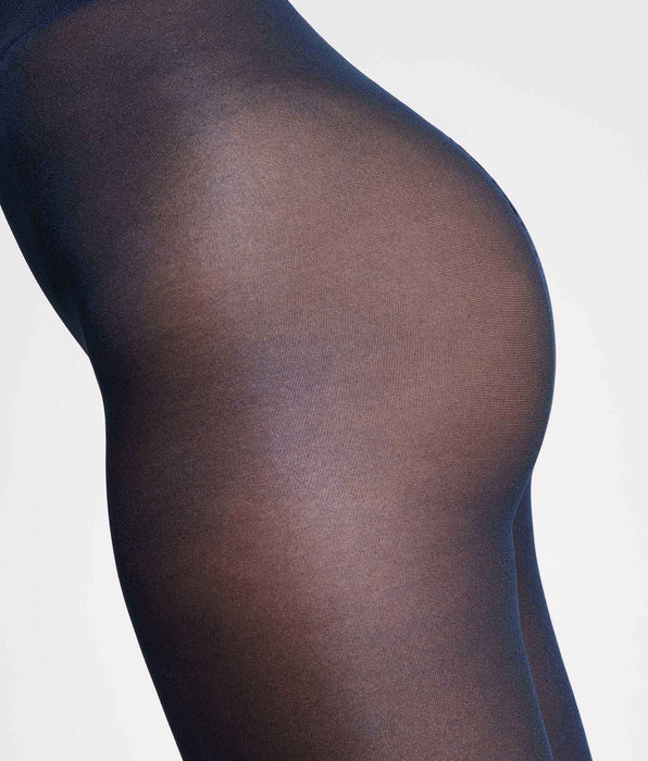 DIM Fantasiepanty met metallic effect in marineblauw 46D Style