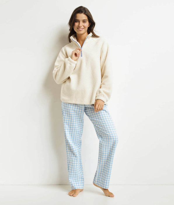 DIM Pyjamabroeken voor dames Blauw Grijs Dim Warm