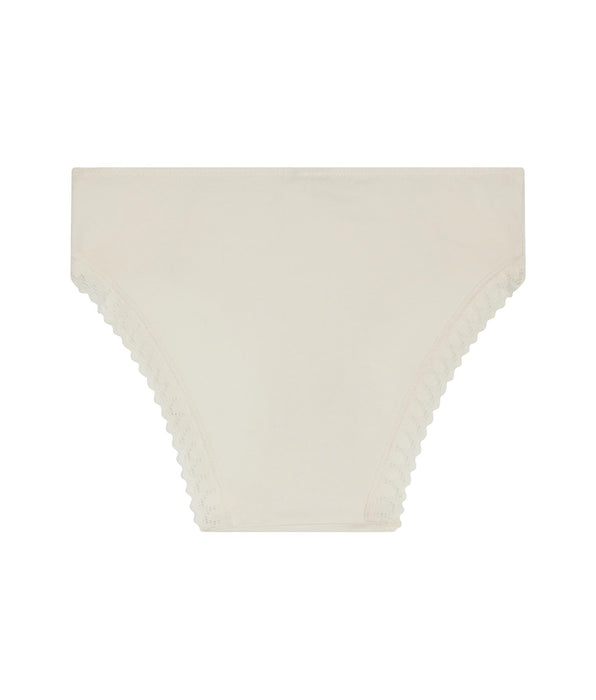 DIM Culotte fille en microfibre et dentelle Ivoire Daily