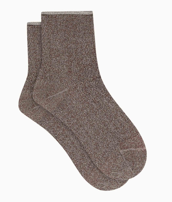 DIM Chaussettes femme en lurex Marron Dim Mode